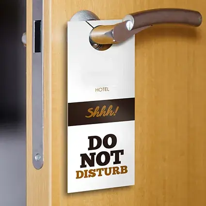 Hotel door signs