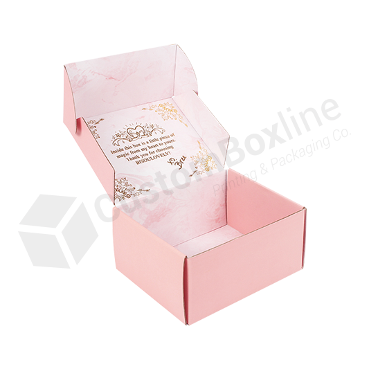Pink Corrugated Mailer Boxes