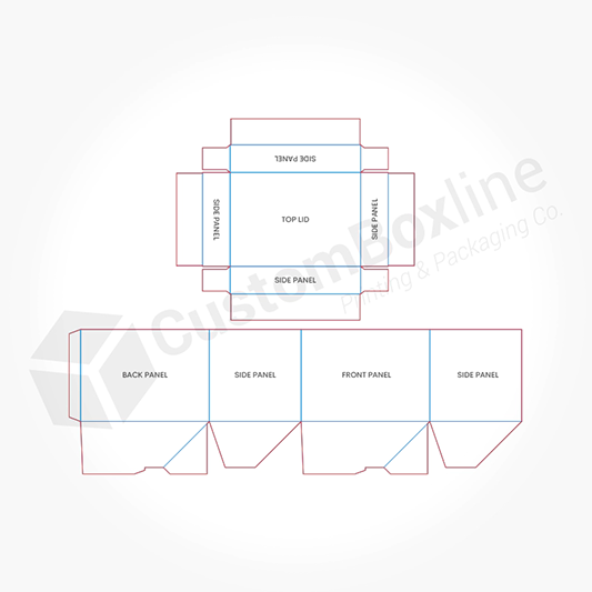 Box with Lid Template | CustomBoxline.co.uk